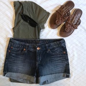 Express Denim Cut-Off/Cuffed Shorts